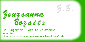 zsuzsanna bozsits business card